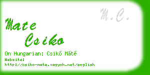 mate csiko business card